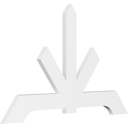 Ekena Millwork Vanguard Architectural Grade PVC Gable Bracket, 72"W x 45"H x 2"D x 6"F, 15/12 Pitch GBP072X45X0206VAN00